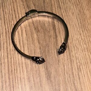 Nialaya scull bangle mens in silver